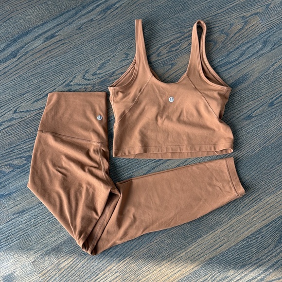 Lululemon Align Set leggings & tank Copper Brown size 6 EUC